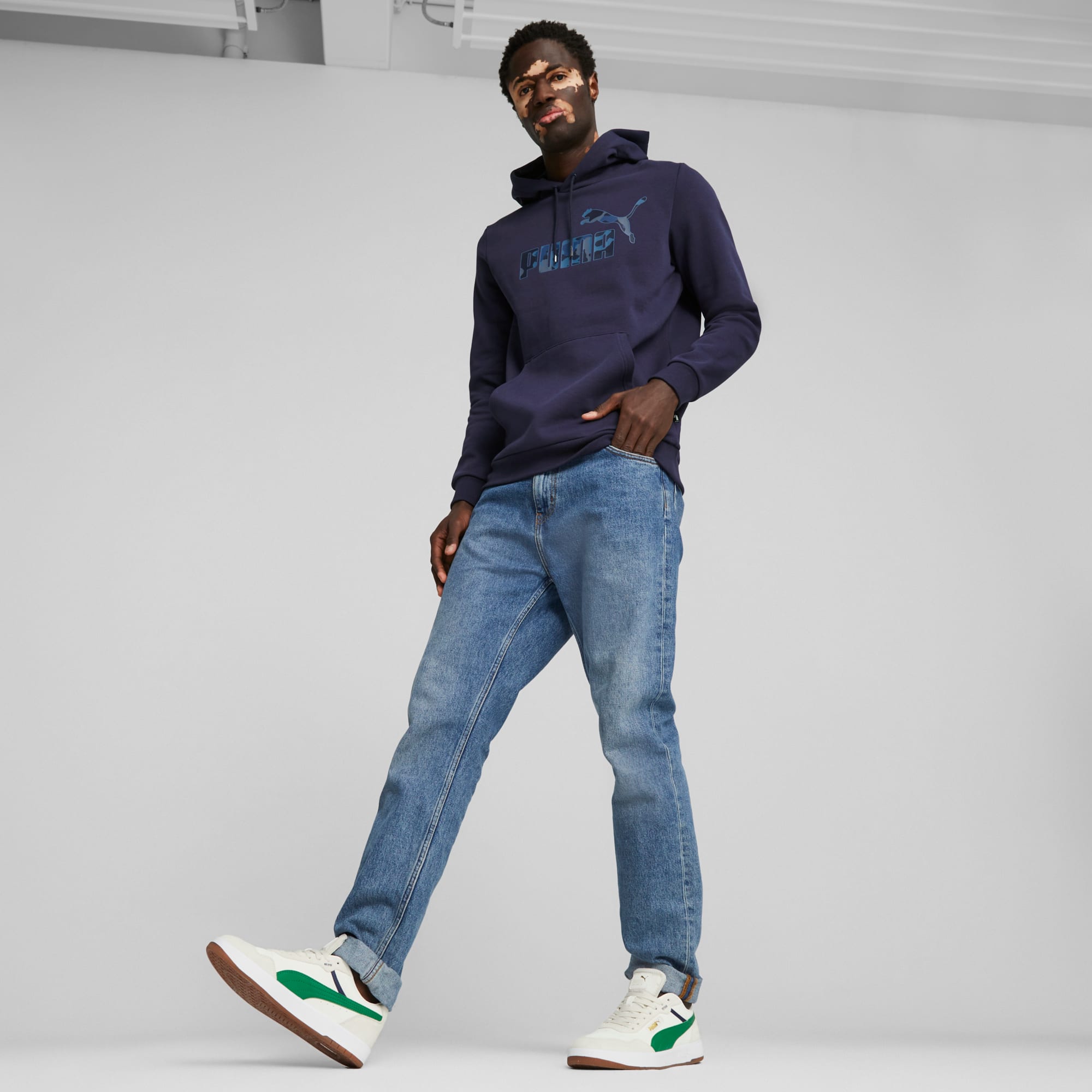 Puma all over print camo insert overhead hoodie discount